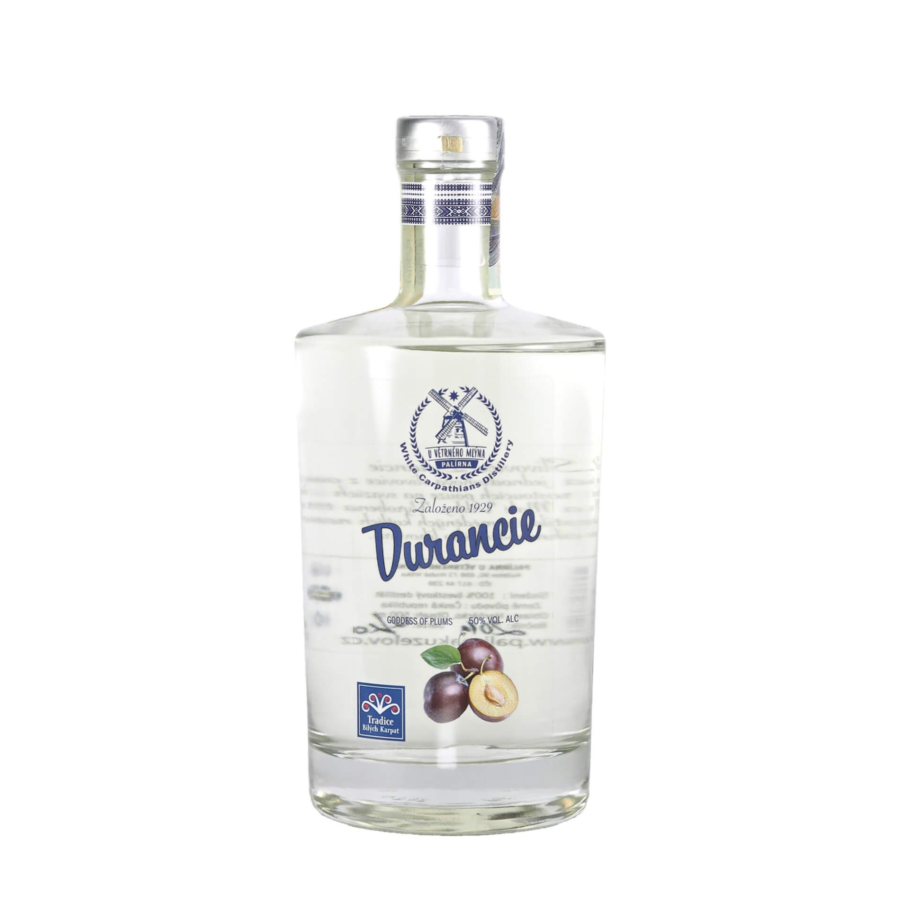 Slivovice 'Durancie' 50% PALÍRNA KUŽELOV 500 ml