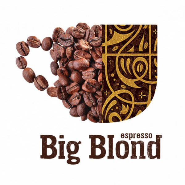 BIG BLOND ESPRESSO 85 % arabica, 15 % robusta BIG BLOND COFFEE 250 g