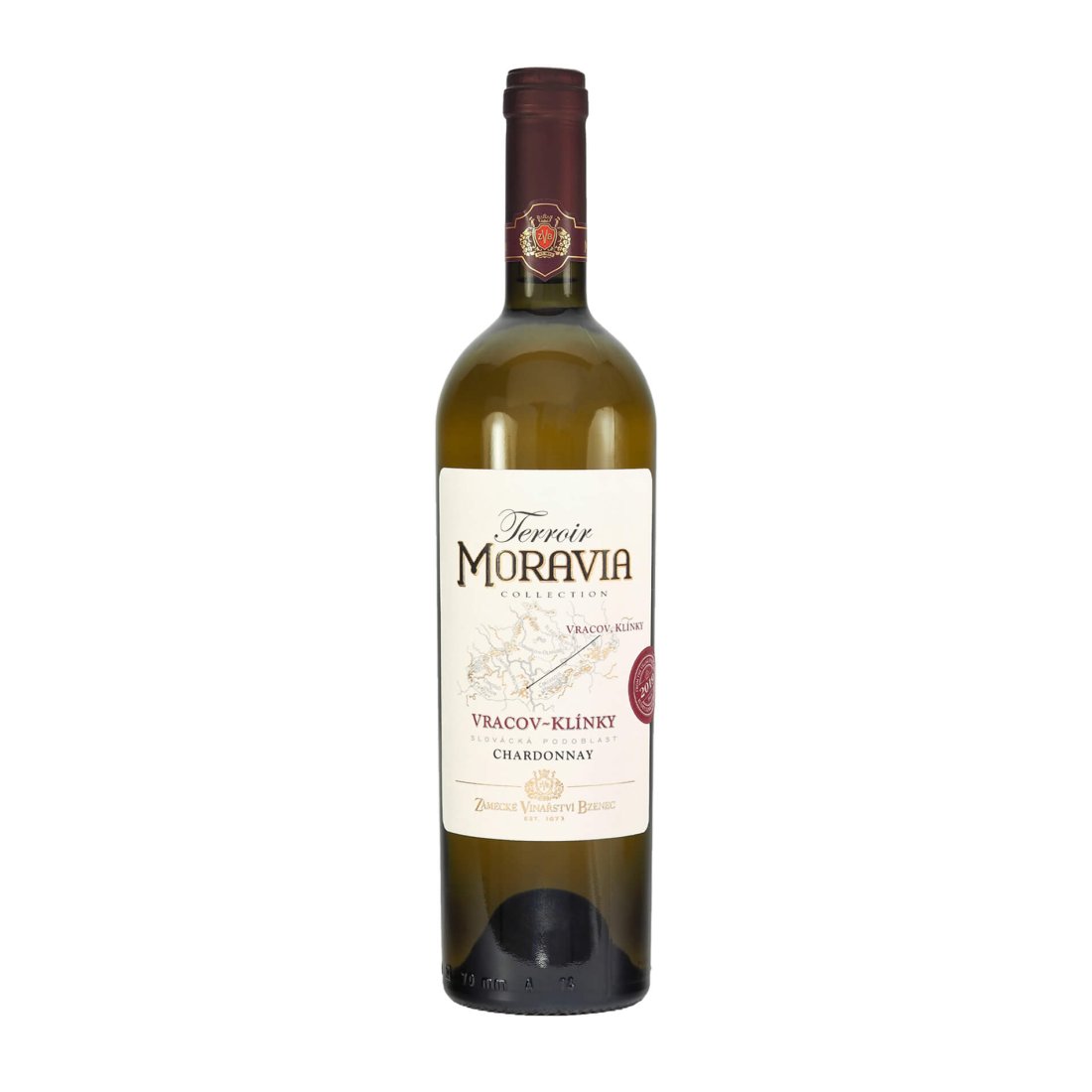 Chardonnay KLÍNKY 2019 "Terroir Moravia" výběr z hroznů ZÁMECKÉ VINAŘSTVÍ BZENEC suché š. 9406
