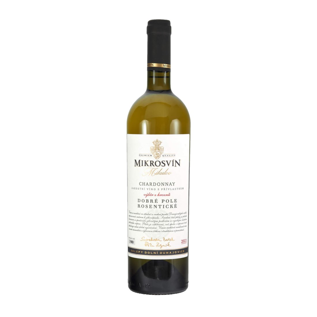 Chardonnay ROSENTICKÉ 2021 "Traditional line" výběr z hroznů MIKROSVÍN suché š. 127