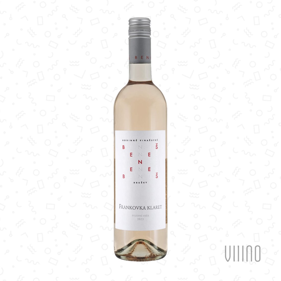 Frankovka klaret "Blanc de Noirs" 2023 pozdní sběr BENEŠ "Hastrmany" suché š. 25/23