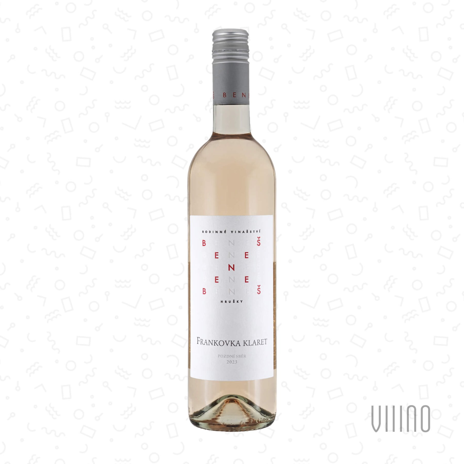 Frankovka klaret "Blanc de Noirs" 2023 pozdní sběr BENEŠ "Hastrmany" suché š. 25/23
