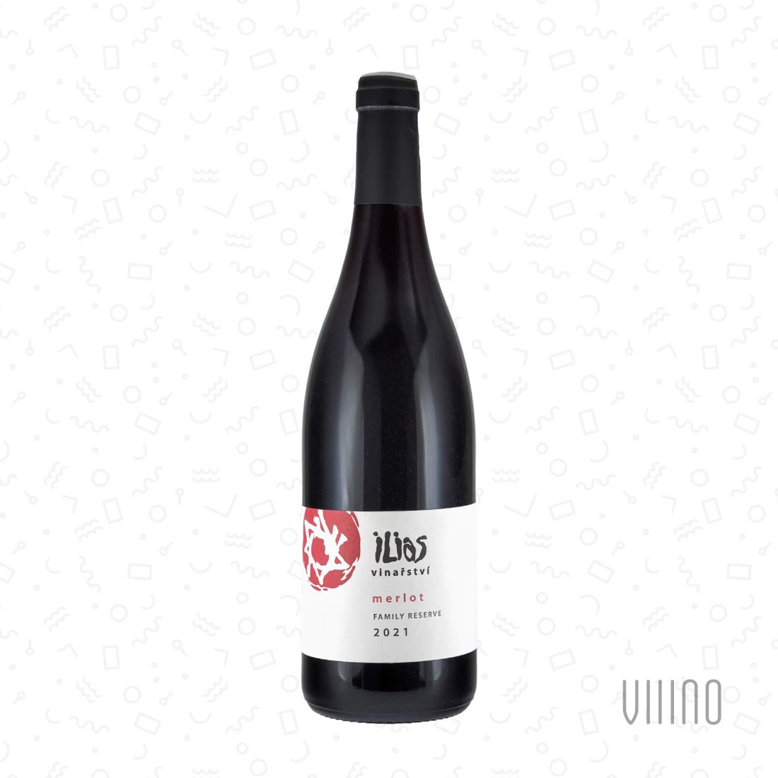 Merlot SLUNNÝ VRCH 2021 FAMILY RESERVE pozdní sběr VINAŘSTVÍ ILIAS suché š. 1121