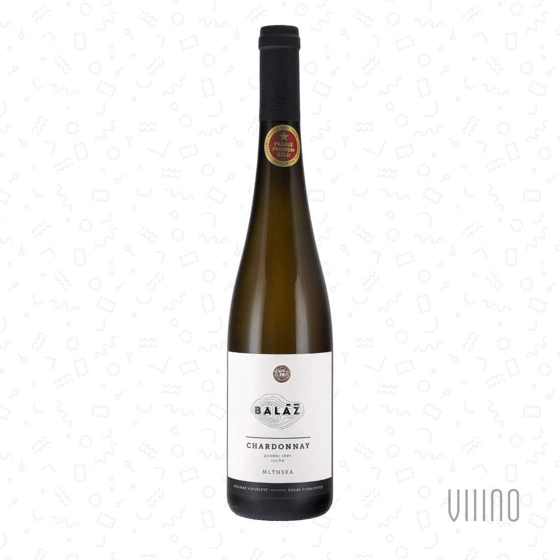Chardonnay MLÝNSKÁ 2023 pozdní sběr BALÁŽ suché š. 86-23