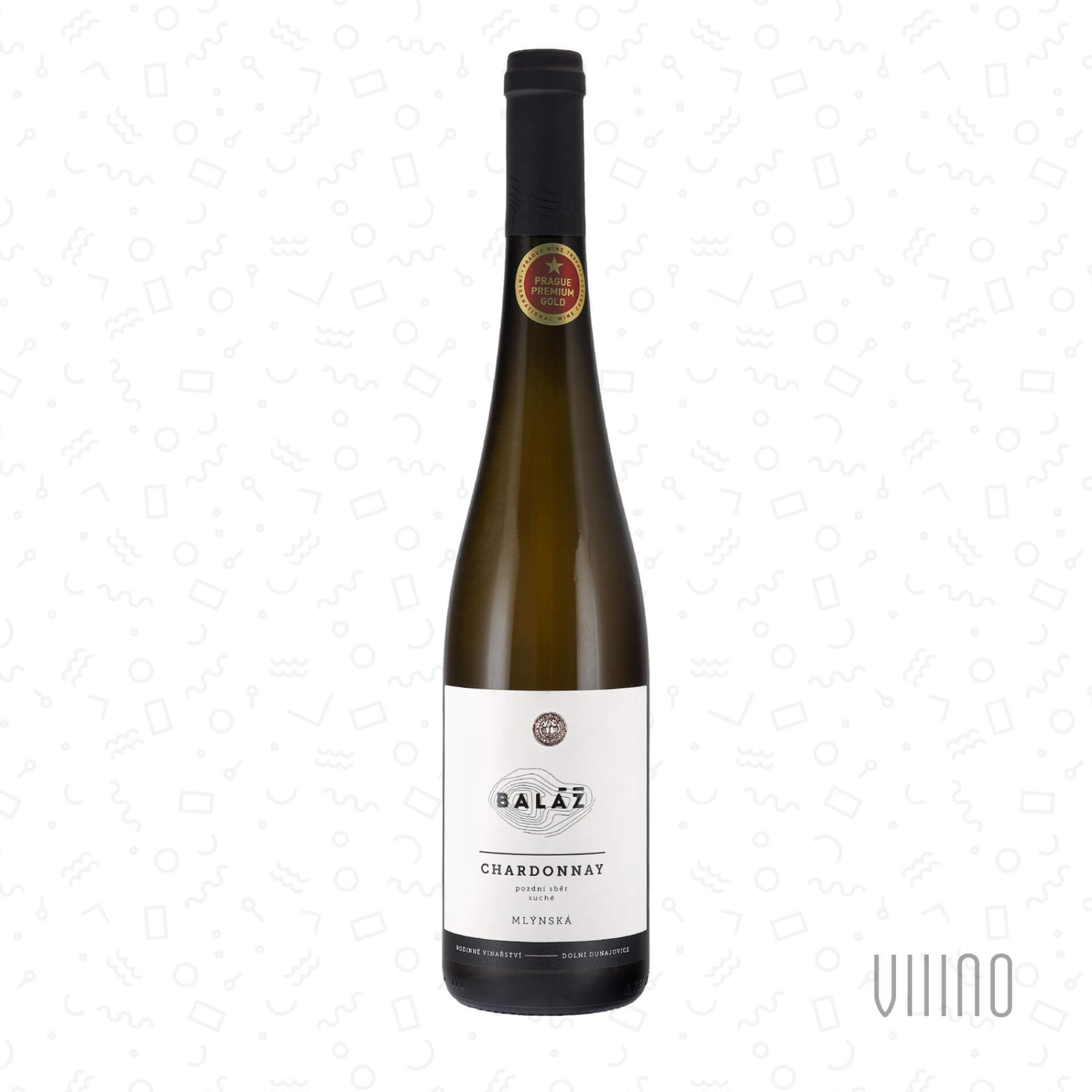 Chardonnay MLÝNSKÁ 2023 pozdní sběr BALÁŽ suché š. 86-23