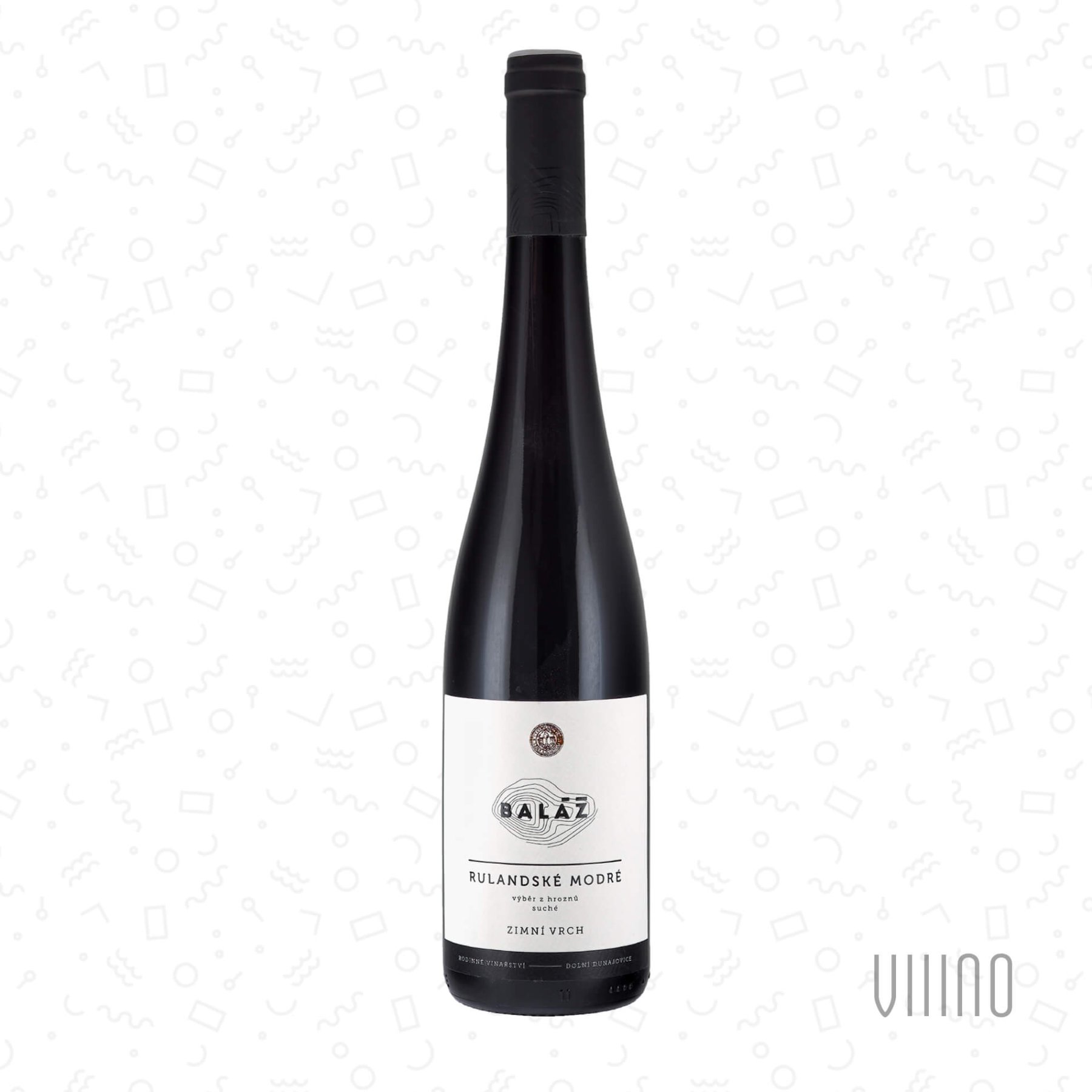 Rulandské modré ZIMNÍ VRCH 2021 výběr z hroznů BALÁŽ suché š. 104-21