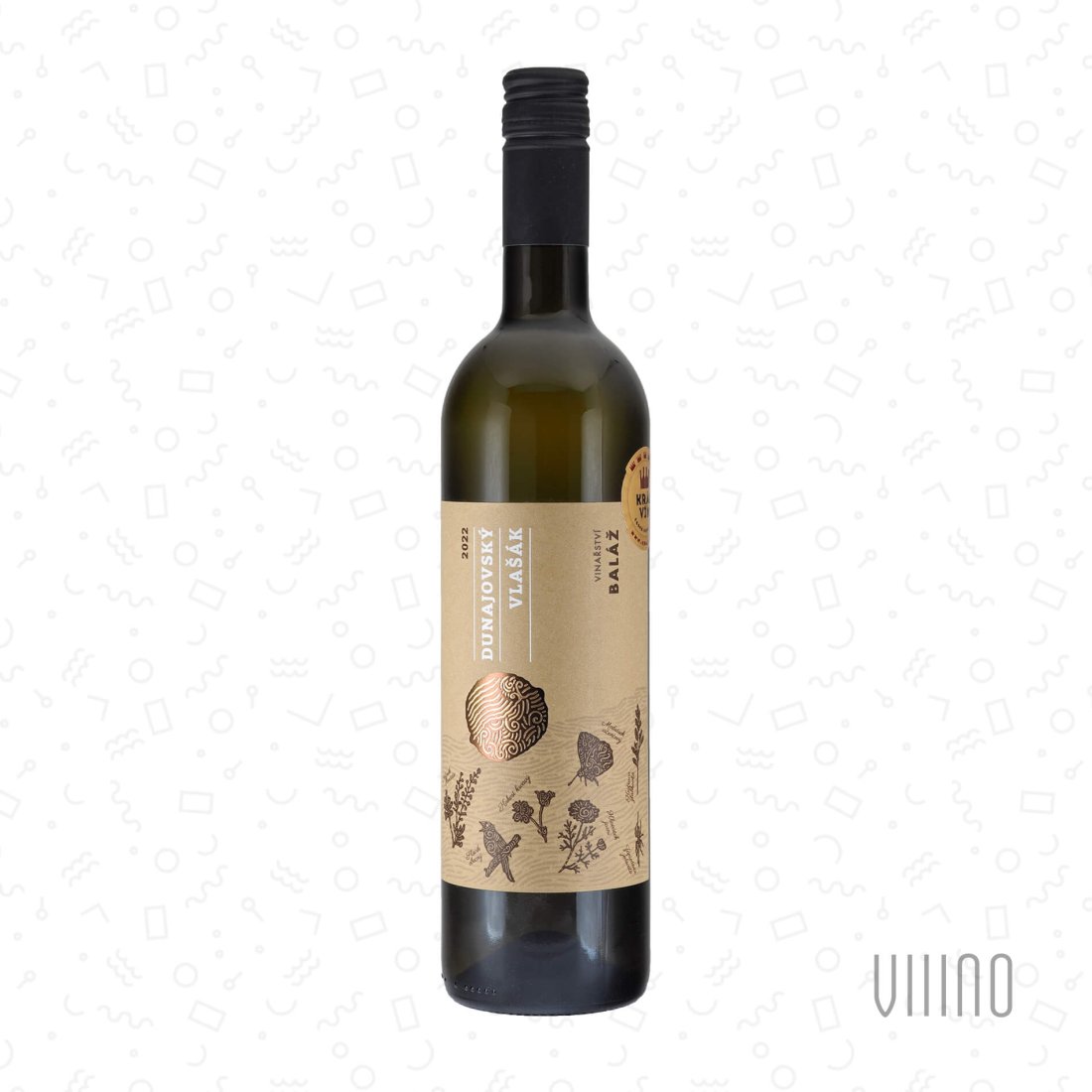 Ryzlink vlašský DUNAJOVSKÝ VLAŠÁK Pod Slunným vrchem 2022 pozdní sběr BALÁŽ suché š. 26-22