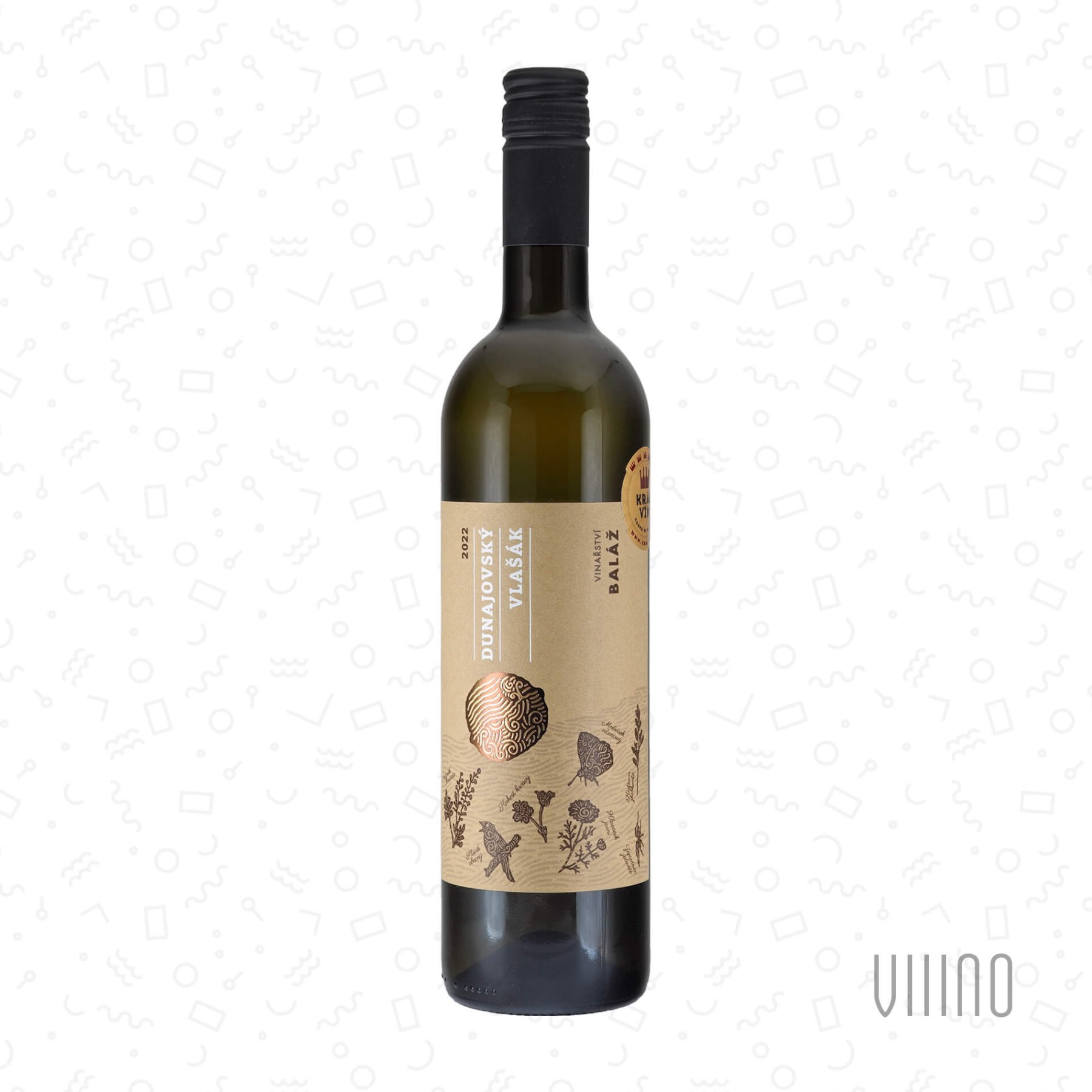 Ryzlink vlašský DUNAJOVSKÝ VLAŠÁK Pod Slunným vrchem 2022 pozdní sběr BALÁŽ suché š. 26-22