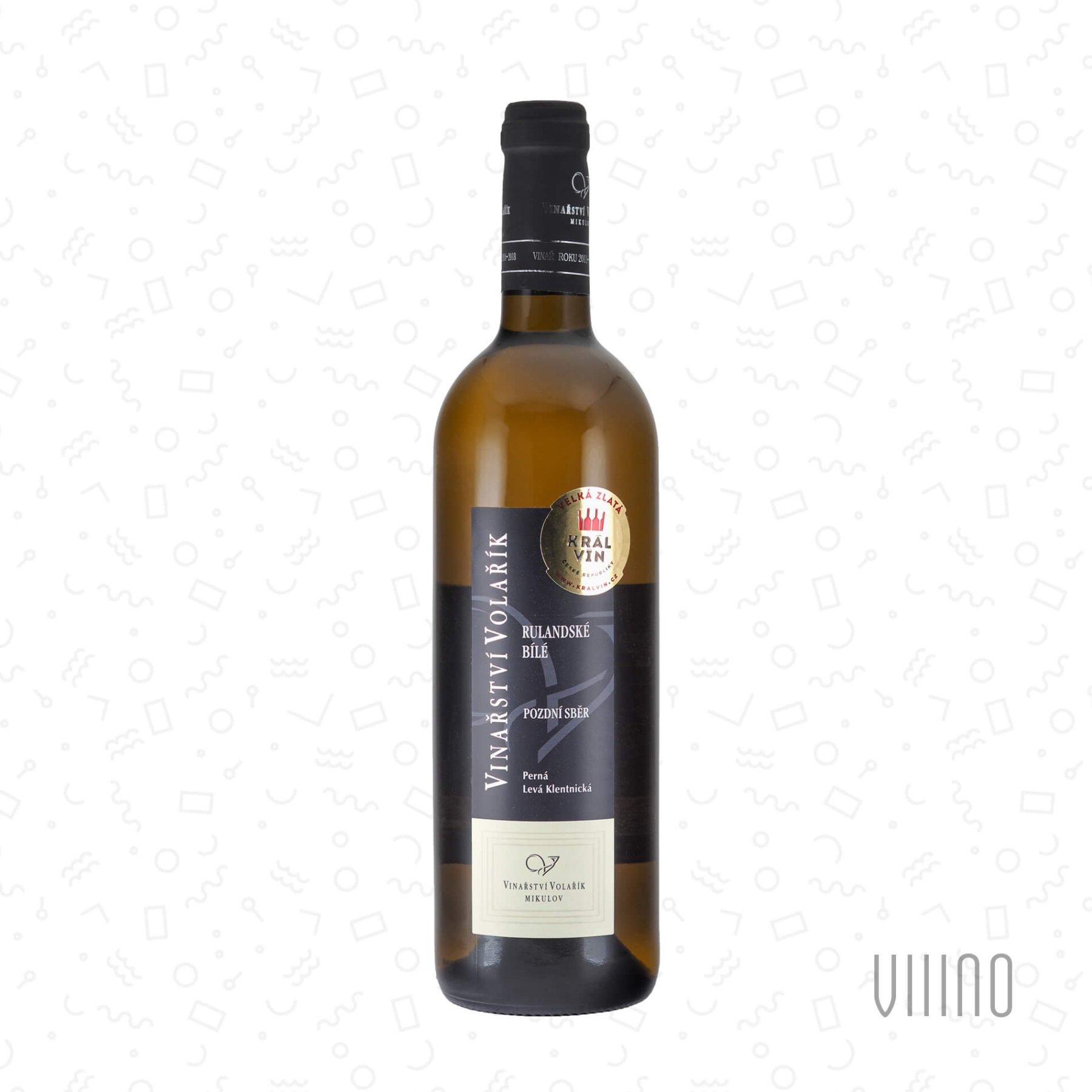 Rulandské bílé 2022 pozdní sběr VOLAŘÍK "Levá Klentnická" polosuché š. 2216