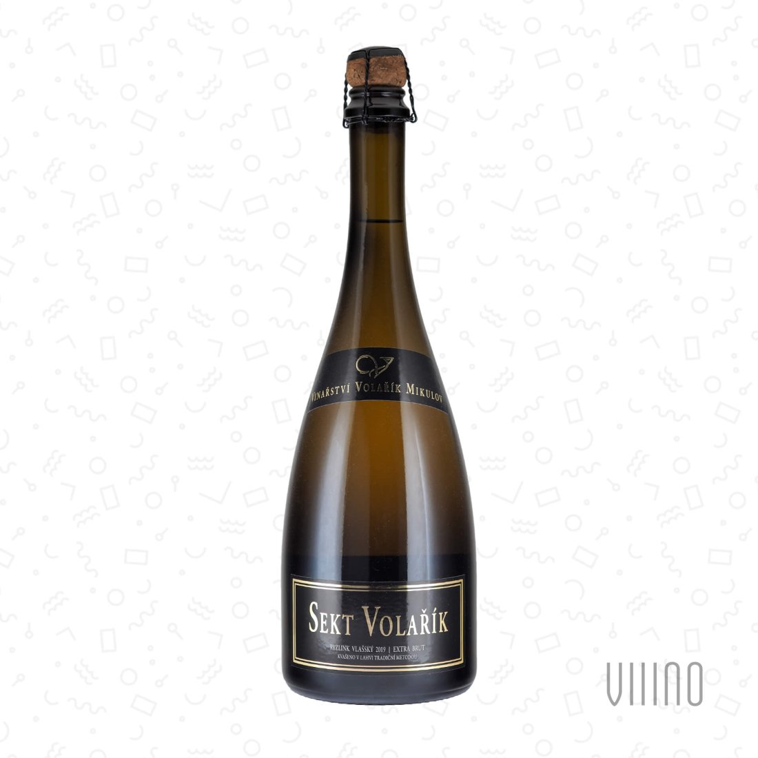 Sekt Ryzlink vlašský 2019 Extra Brut VOLAŘÍK "Železná" š. 1923