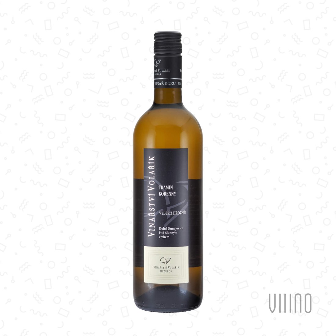 Tramín kořenný 2022 výběr z hroznů VOLAŘÍK "Pod Slunným vrchem" polosuché š. 2220