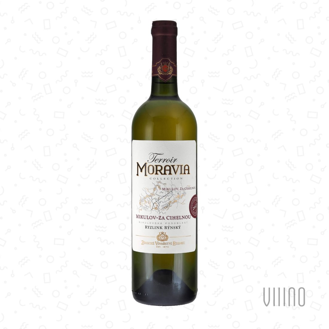 Ryzlink rýnský ZA CIHELNOU 2021 "Terroir Moravia" pozdní sběr ZÁMECKÉ VINAŘSTVÍ BZENEC suché š. 1574