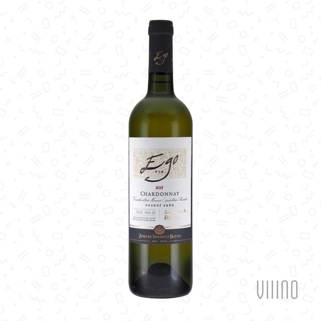 Chardonnay 2023 EGO No. 70 pozdní sběr ZÁMECKÉ VINAŘSTVÍ BZENEC "Klínky" suché š. 3066
