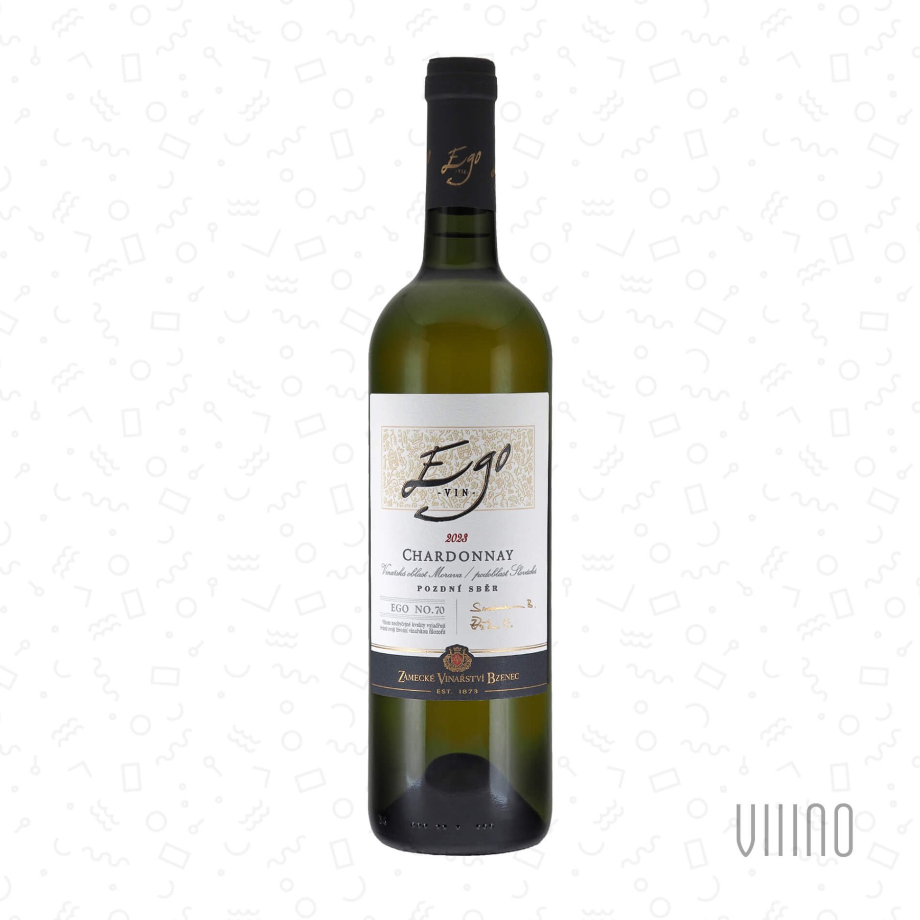 Chardonnay 2023 EGO No. 70 pozdní sběr ZÁMECKÉ VINAŘSTVÍ BZENEC "Klínky" suché š. 3066