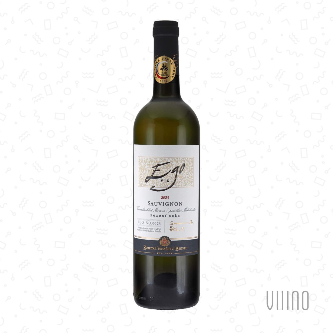 Sauvignon 2023 EGO No. 76 pozdní sběr ZÁMECKÉ VINAŘSTVÍ BZENEC "Kotelná & Za cihelnou" suché š. 3060