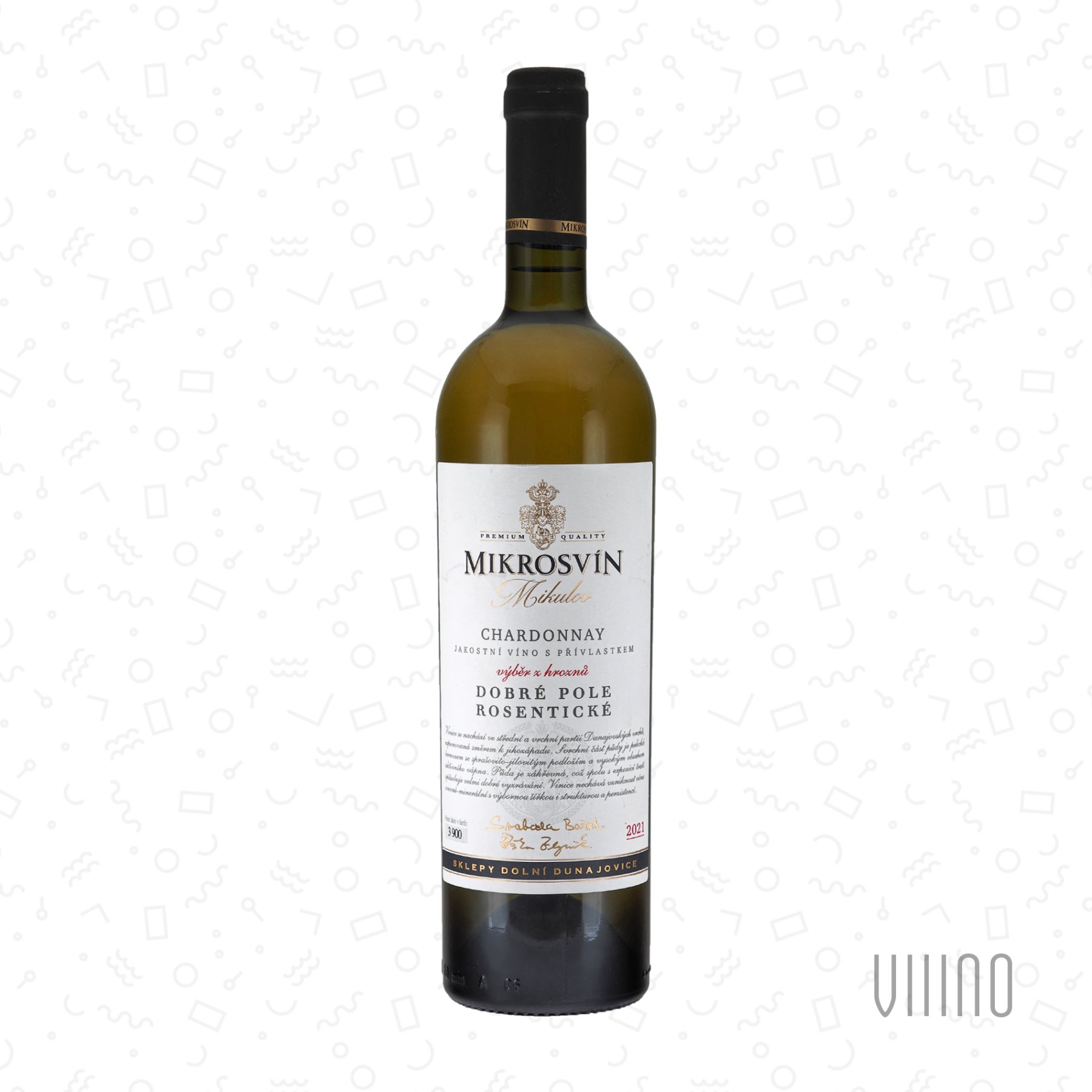 Chardonnay ROSENTICKÉ 2021 "Traditional line" výběr z hroznů MIKROSVÍN suché š. 127