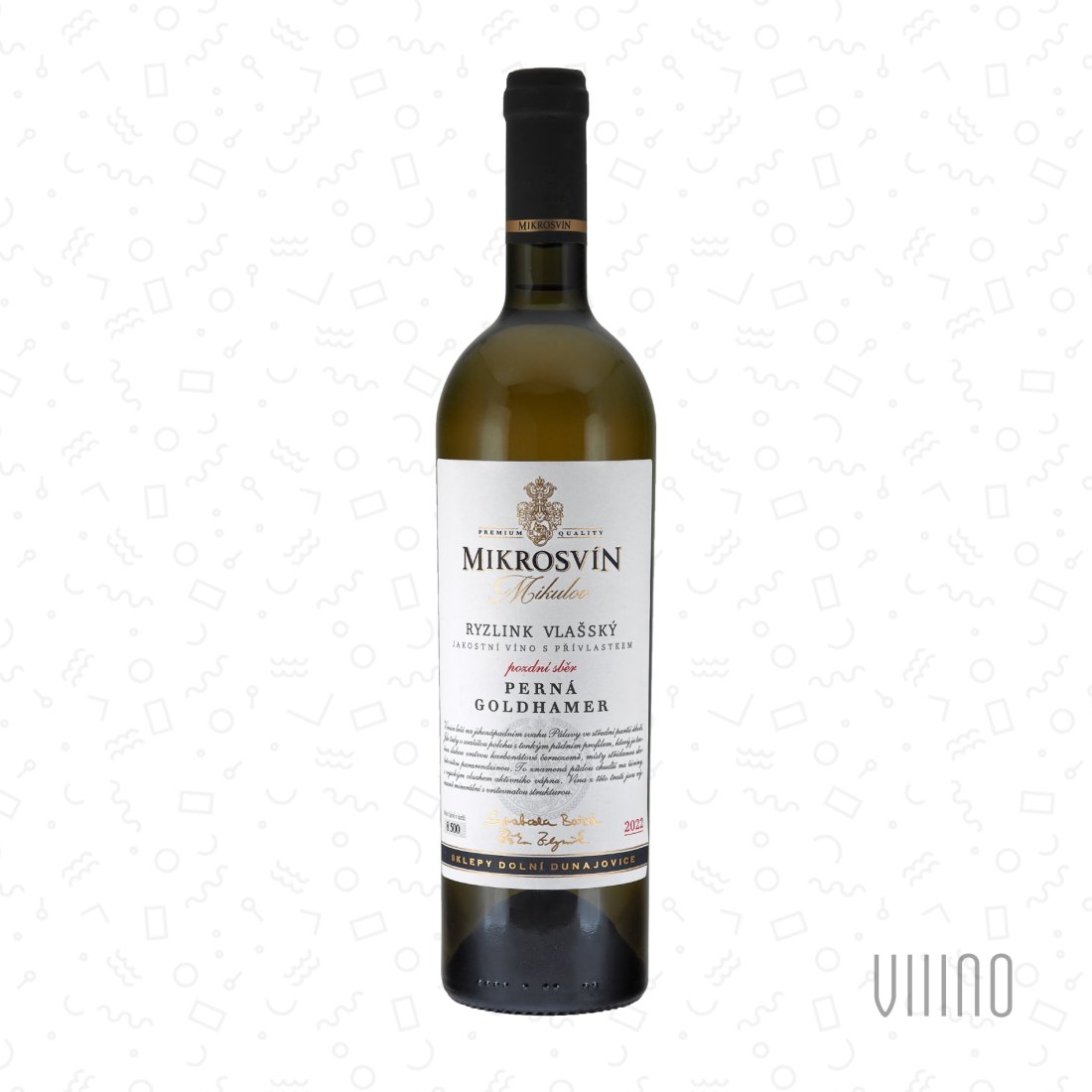 Ryzlink vlašský GOLDHAMER 2022 "Traditional line" pozdní sběr MIKROSVÍN suché š. 225