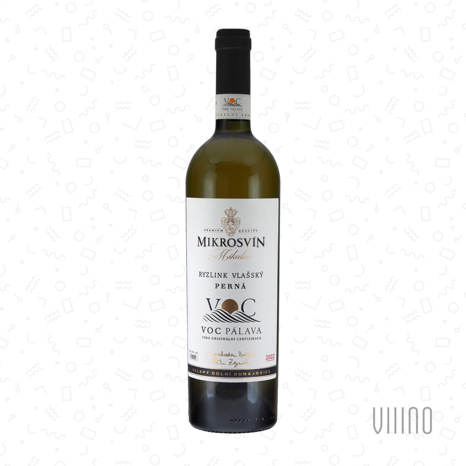Ryzlink vlašský VOC PÁLAVA 2022 "Traditional line" MIKROSVÍN suché š. 237