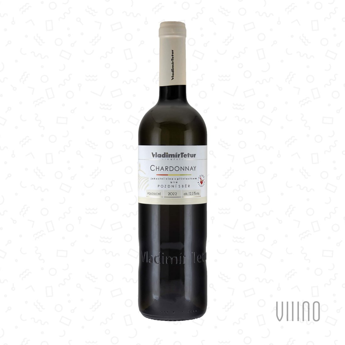 Chardonnay 2022 pozdní sběr TETUR polosuché š. 206