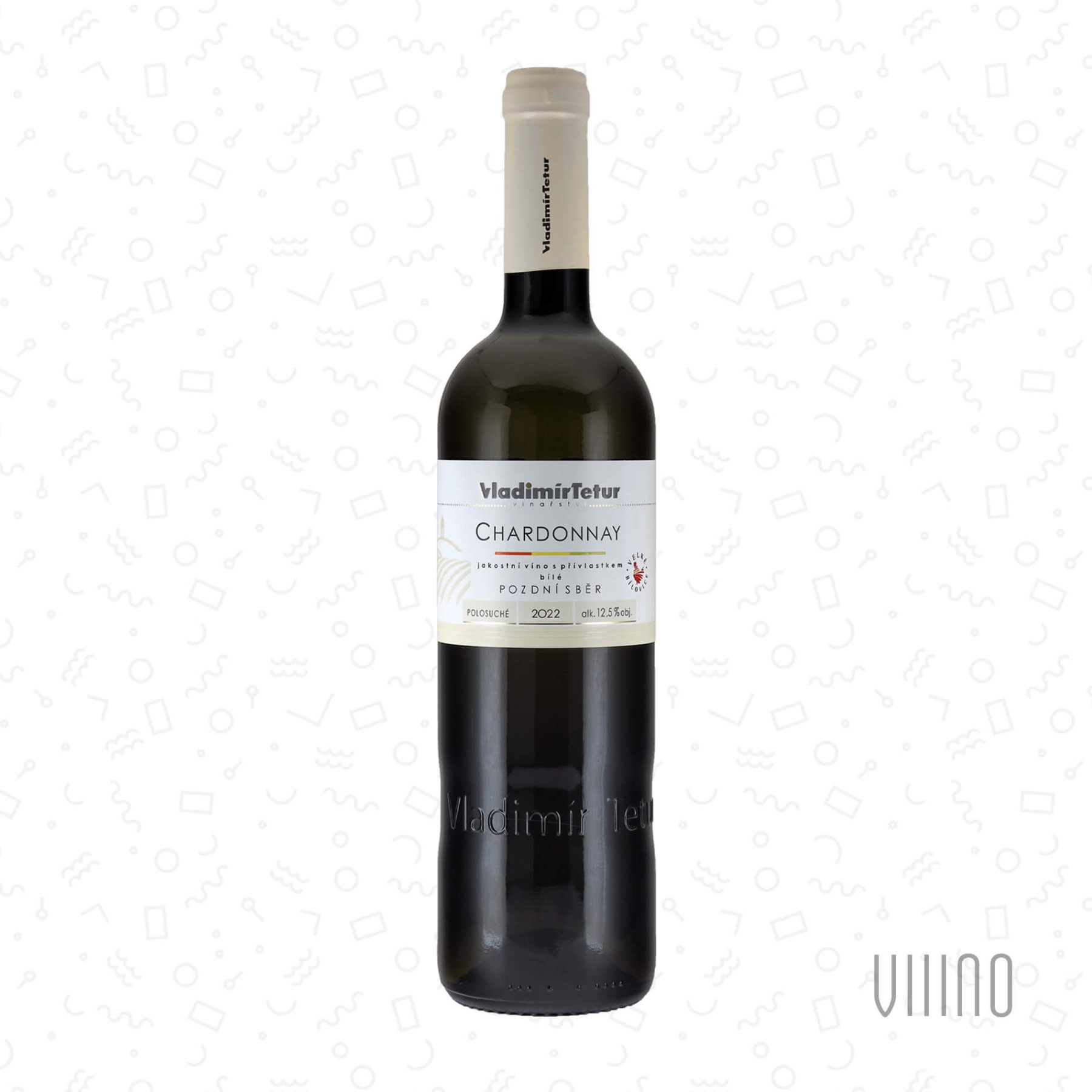 Chardonnay 2022 pozdní sběr TETUR polosuché š. 206