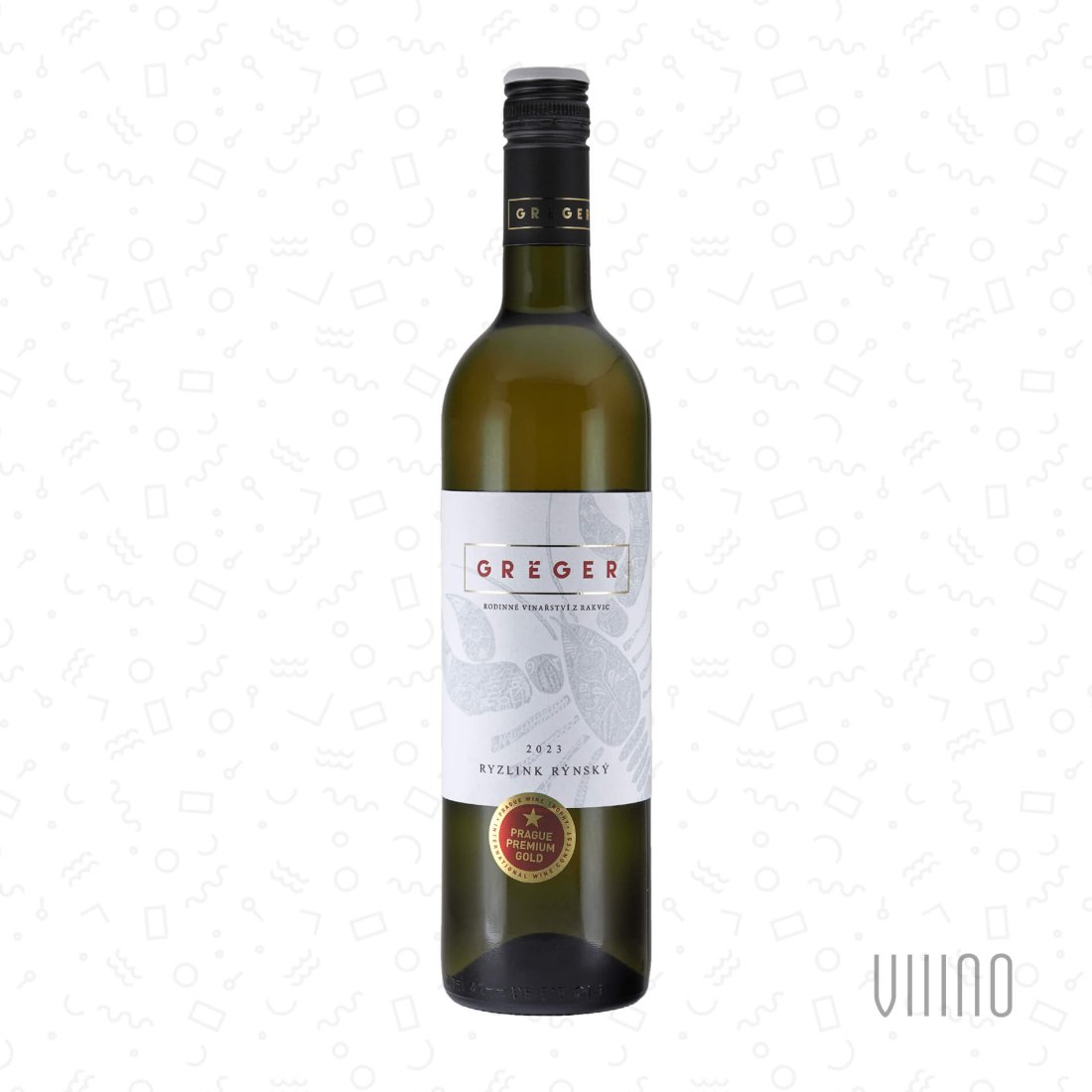 Ryzlink rýnský 2023 pozdní sběr GRÉGER "Trkmansko" suché š. 2E/23