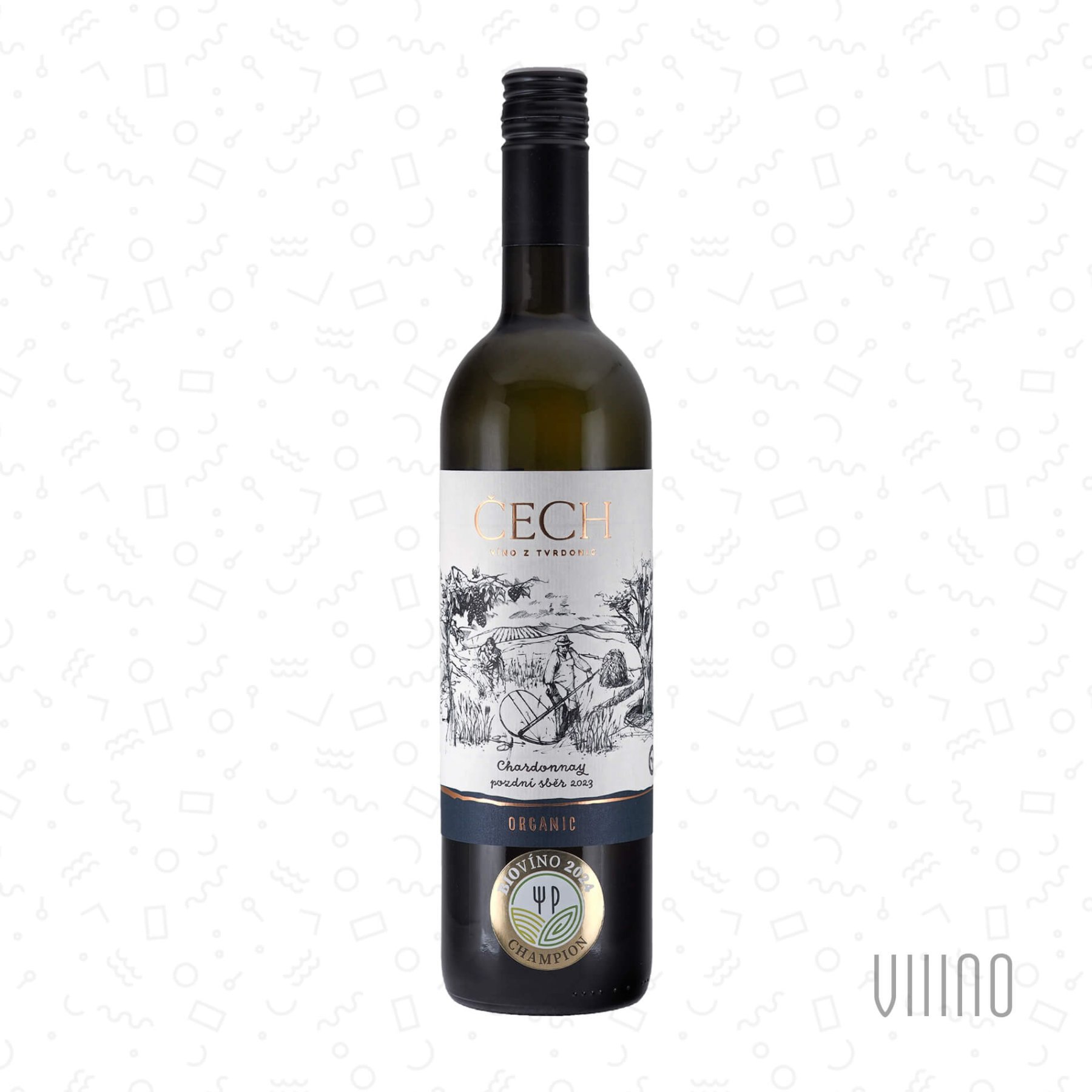 Chardonnay 2023 pozdní sběr ČECH "Hájek" suché š. 5223B