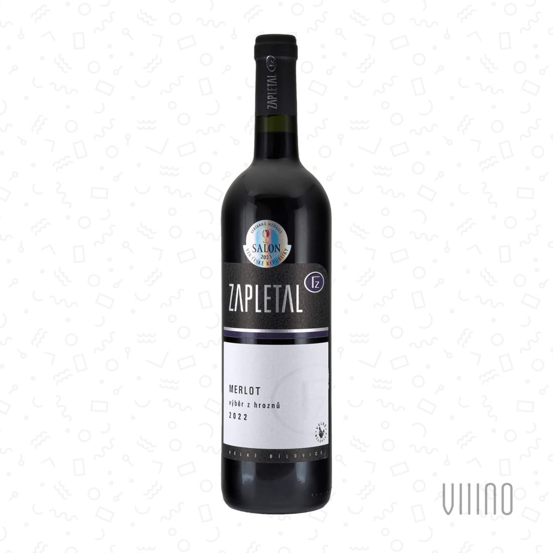 Merlot 2022 výběr z hroznů ZAPLETAL "Přední hora" suché š. 2232