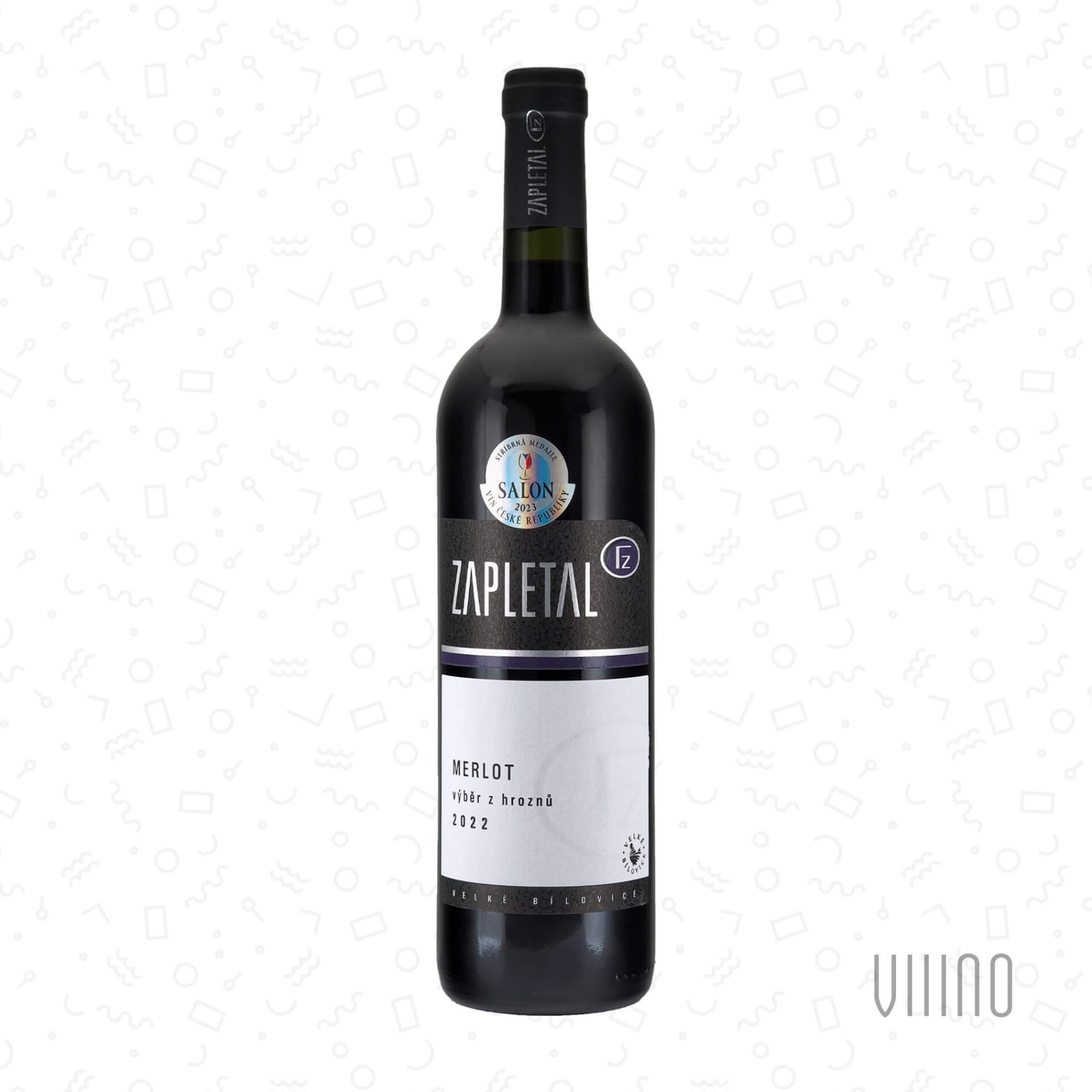 Merlot 2022 výběr z hroznů ZAPLETAL "Přední hora" suché š. 2232