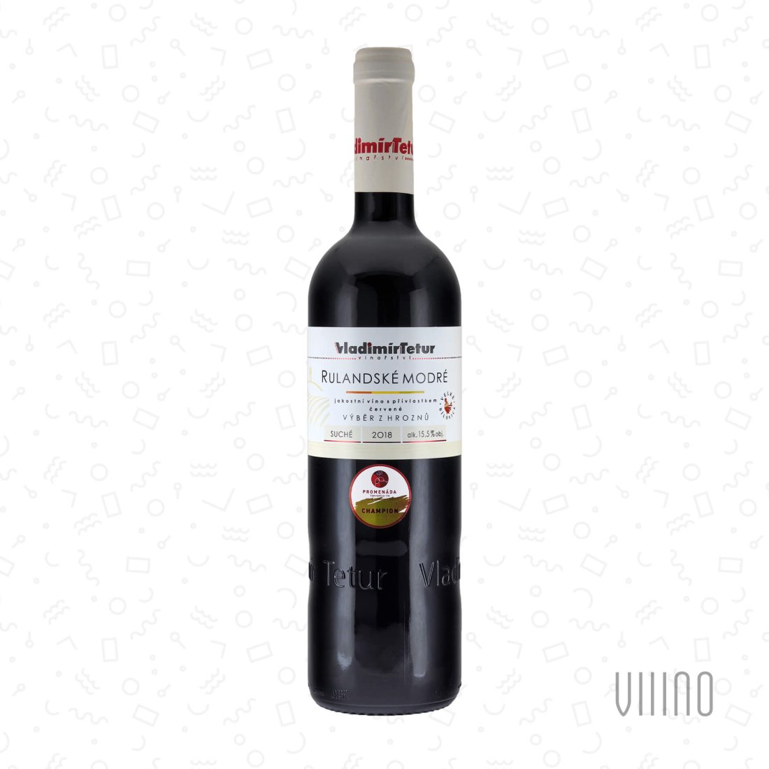 Rulandské modré 2018 výběr z hroznů TETUR "Zadní hora" suché š. 862