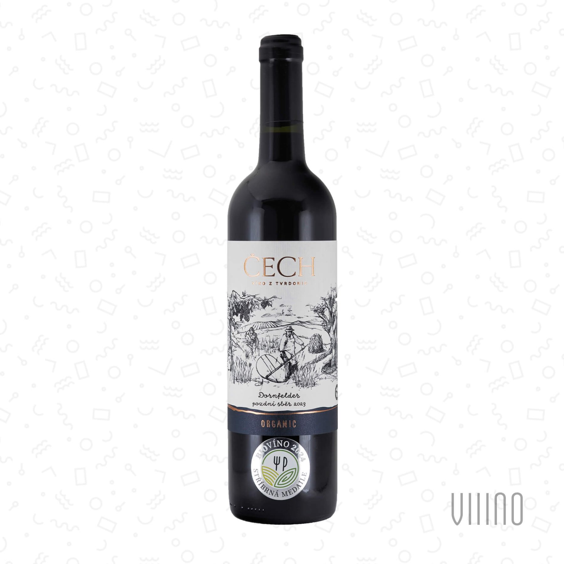 Dornfelder 2023 pozdní sběr ČECH "Nové vinohrady" suché š. 5723B