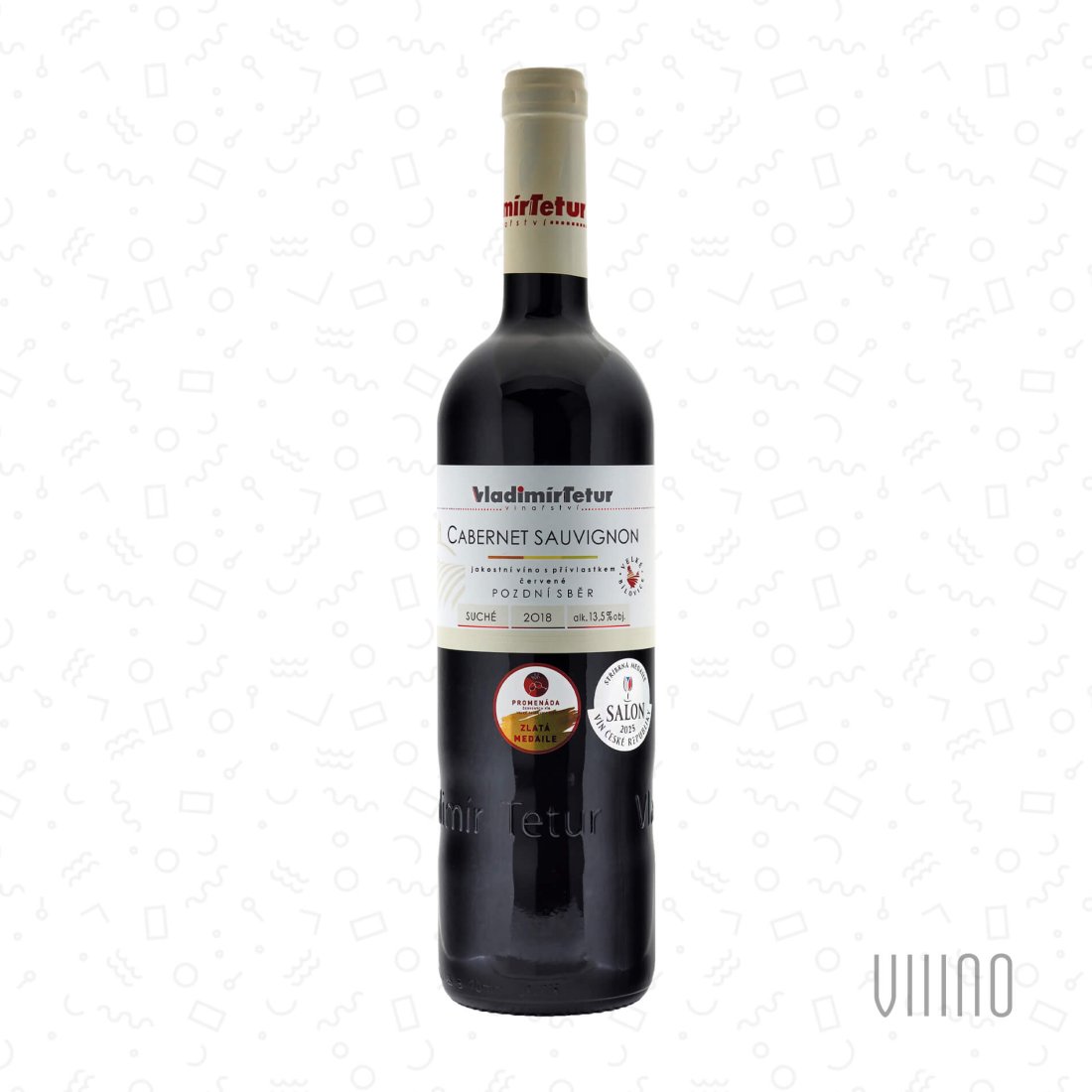 Cabernet Sauvignon 2018 pozdní sběr TETUR "Nová hora" suché š. 857