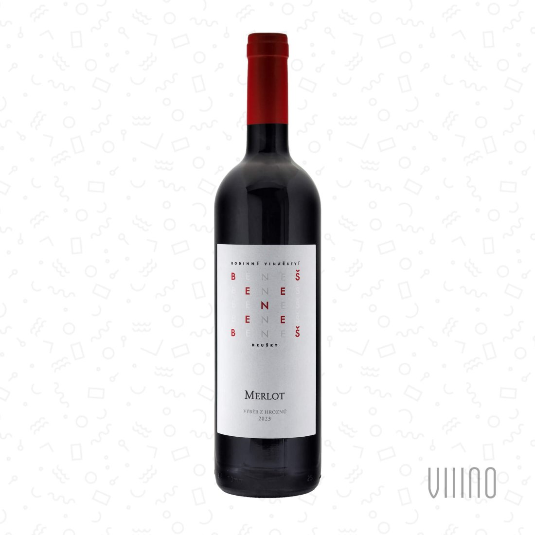 Merlot 2023 výběr z hroznů BENEŠ "Hastrmany" suché š. 21/23