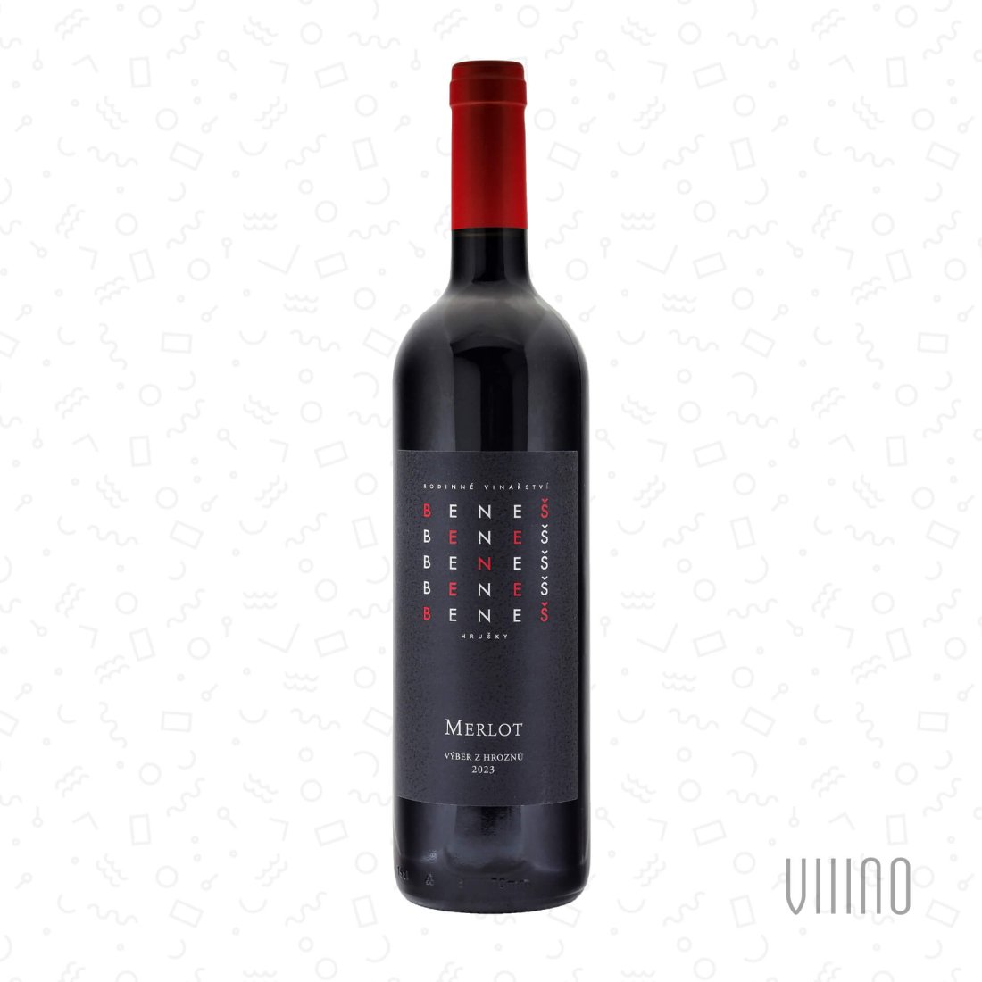 Merlot HASTRMANY 2023 výběr z hroznů BENEŠ suché š. 22/23