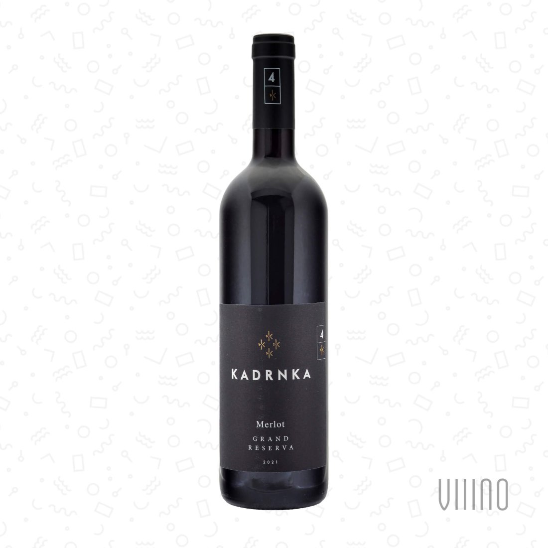 Merlot OŘECHOVÁ HORA 2021 K4 GRAND RESERVA moravské zemské víno VINAŘSTVÍ KADRNKA suché š. 19/21