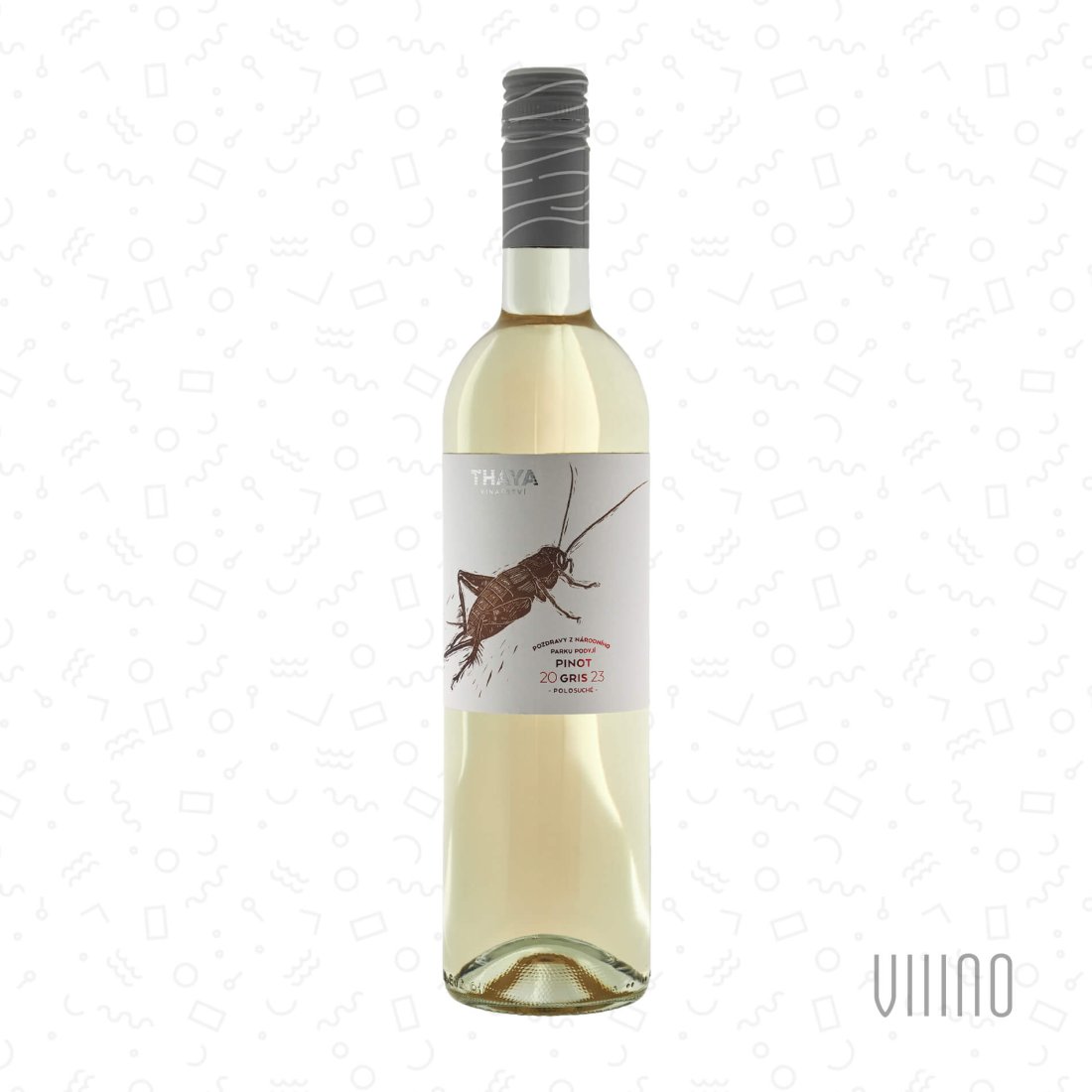 Pinot Gris 2023 "Pozdravy z Národního parku" pozdní sběr THAYA "Skalky" polosuché š. PG/2311