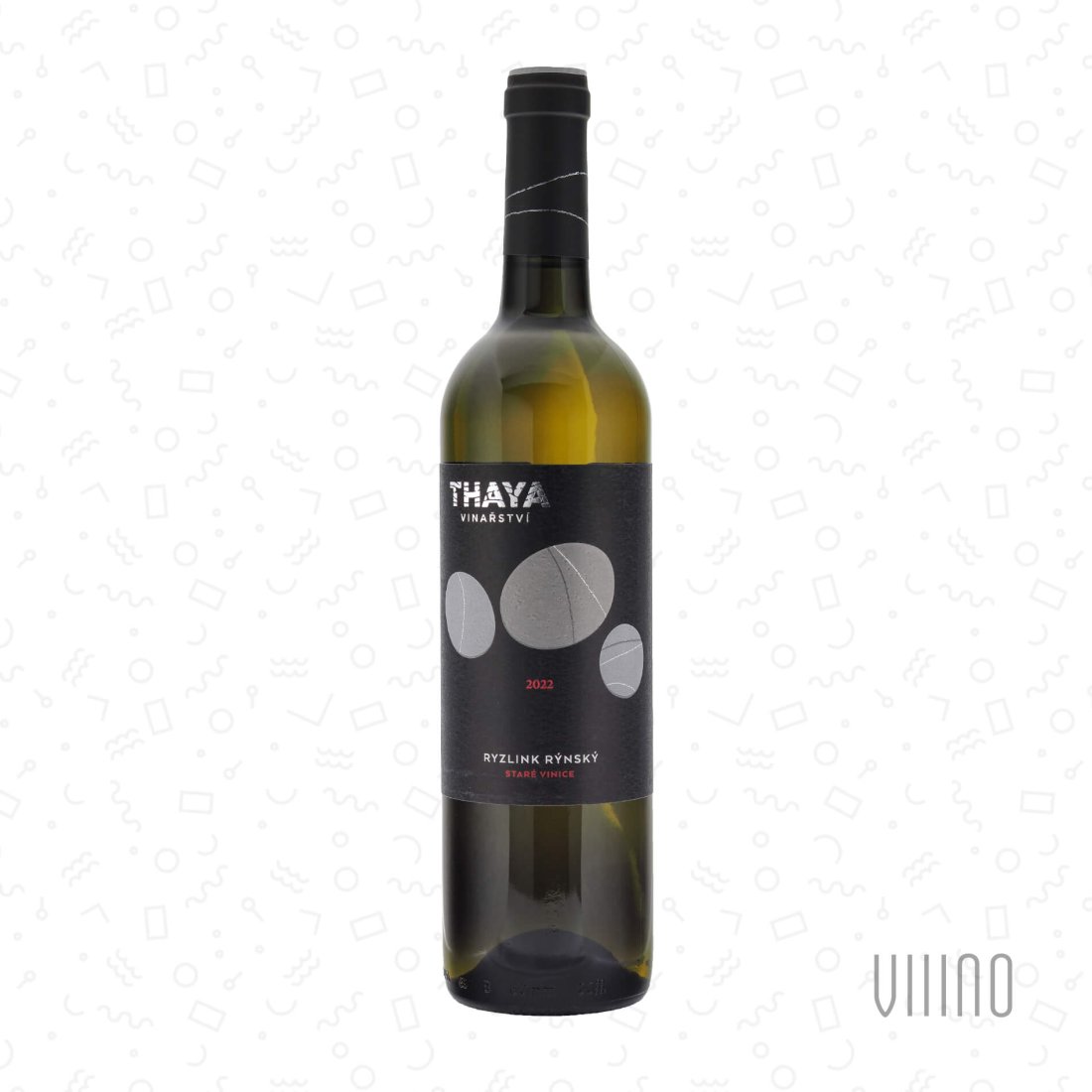 Ryzlink rýnský STARÉ VINICE 2022 "Premium" pozdní sběr THAYA suché š. RR/2250