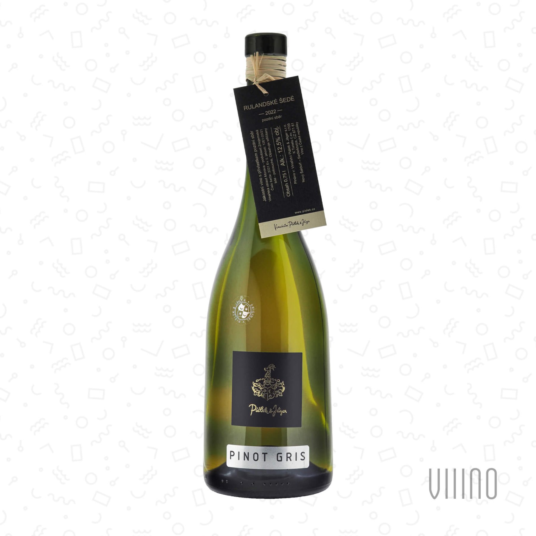 Pinot Gris 2022 pozdní sběr PIÁLEK & JÄGER polosuché š. 2221
