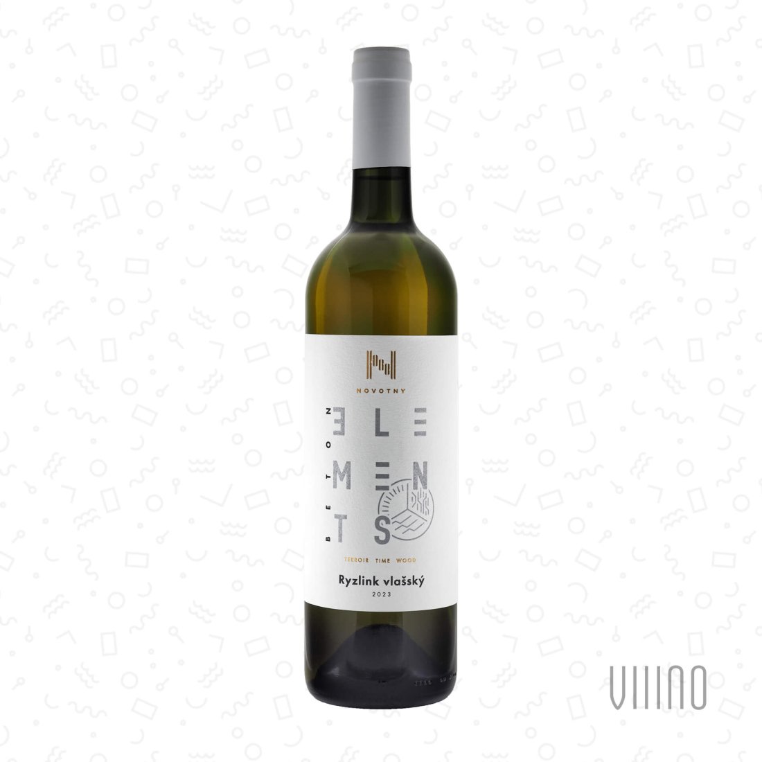 Ryzlink vlašský 2023 BETON moravské zemské víno KAREL NOVOTNÝ Elements "Kamenný vrch" suché š. RV-23