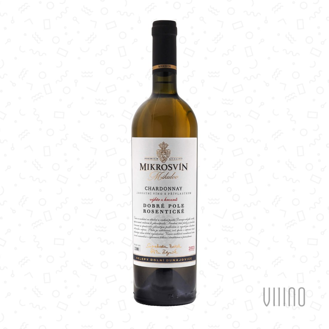 Chardonnay ROSENTICKÉ 2023 "Traditional line" výběr z hroznů MIKROSVÍN suché š. 330