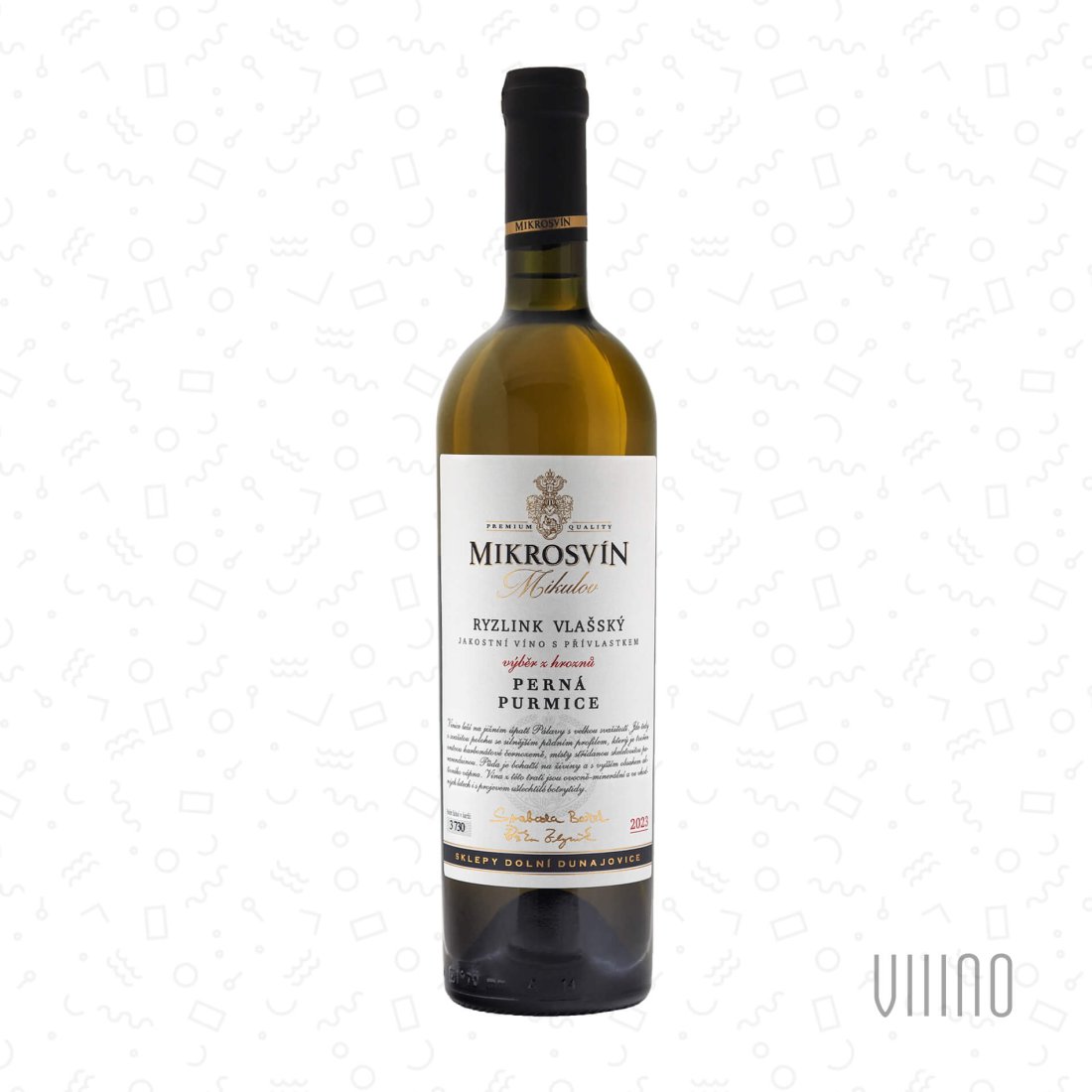 Ryzlink vlašský PURMICE 2023 "Traditional line" výběr z hroznů MIKROSVÍN suché š. 324