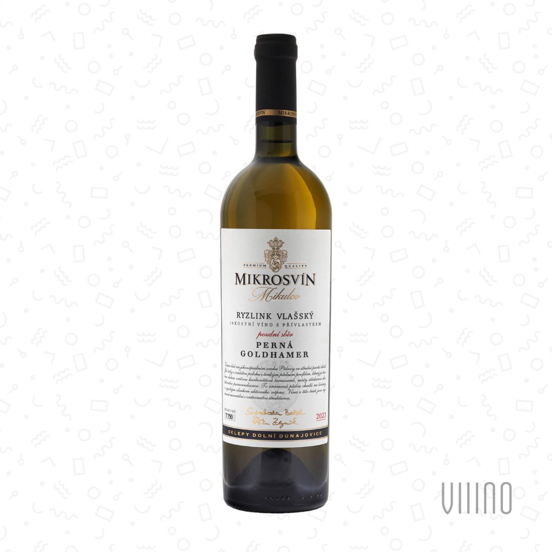Ryzlink vlašský GOLDHAMER 2023 "Traditional line" pozdní sběr MIKROSVÍN suché š. 321