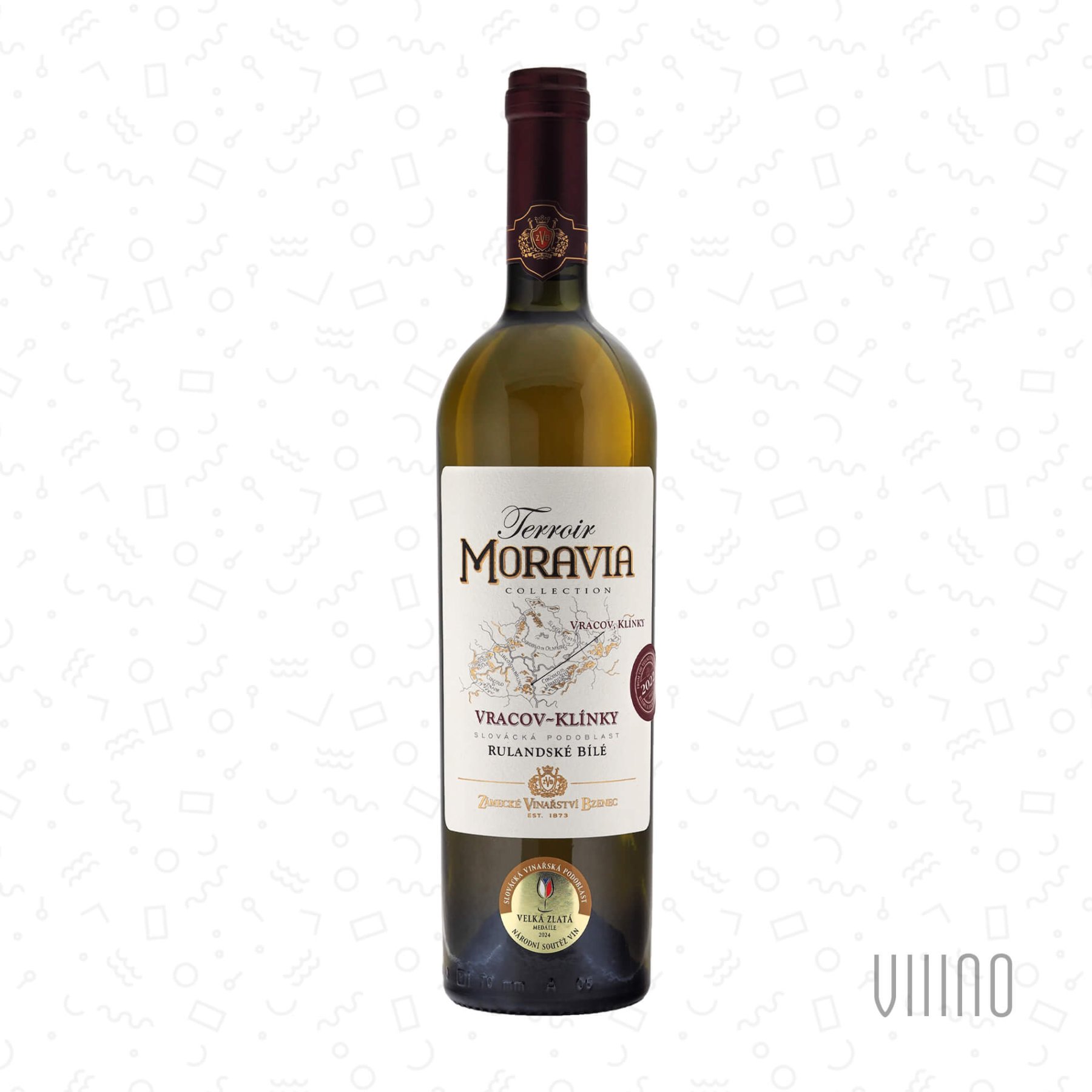 Rulandské bílé KLÍNKY 2022 "Terroir Moravia" pozdní sběr ZÁMECKÉ VINAŘSTVÍ BZENEC suché š. 0241