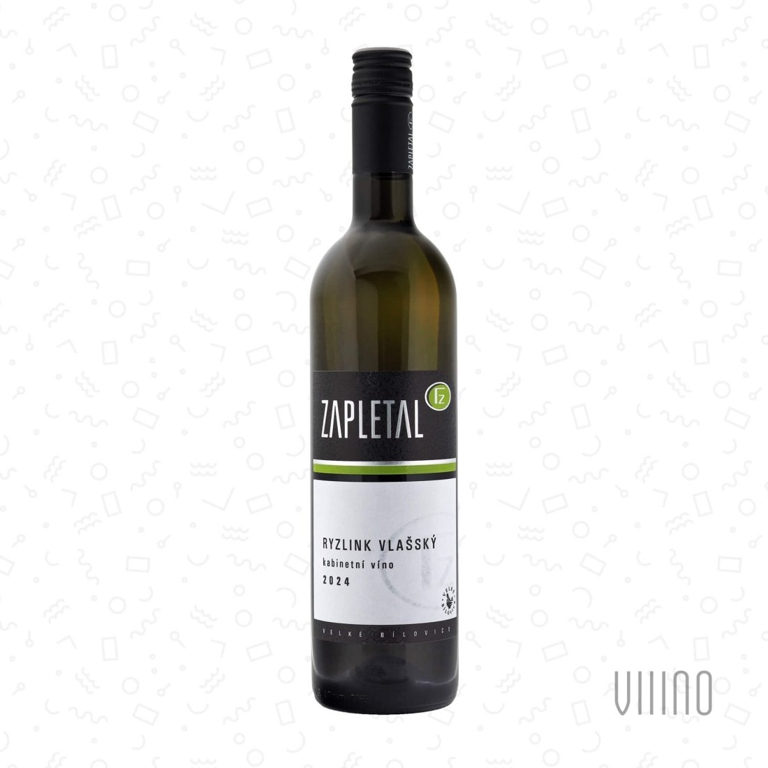 Ryzlink vlašský 2024 kabinetní víno ZAPLETAL "Přední hora" suché š. 2412
