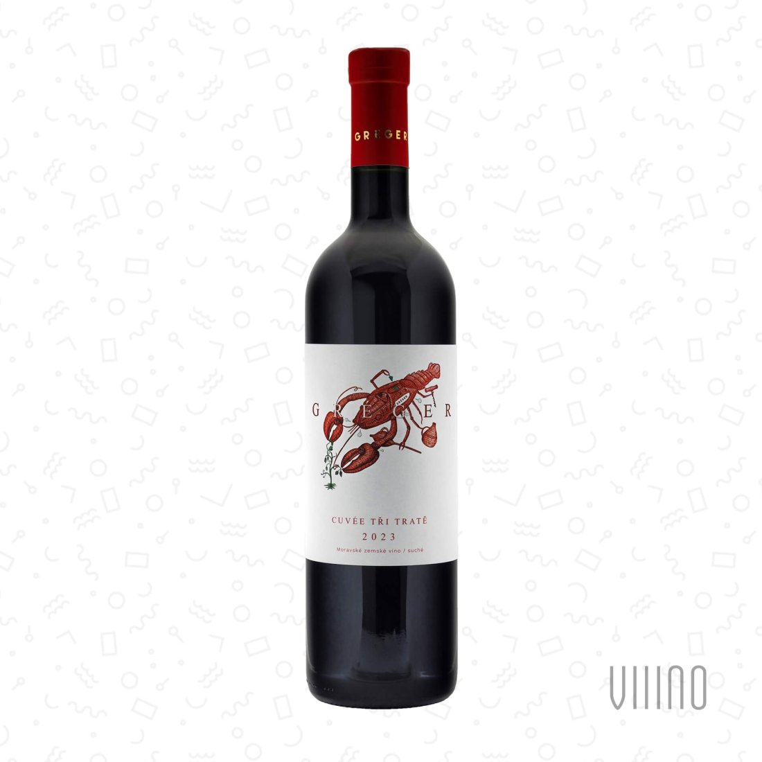 Cuvée TŘI TRATĚ 2023 moravské zemské víno GRÉGER suché š. 32TT/23