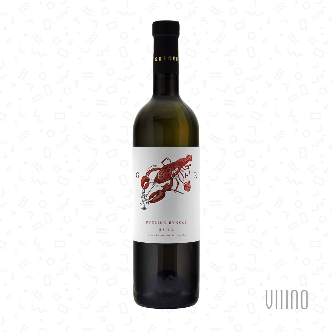 Ryzlink rýnský PŘÍTLUCKÁ HORA 2022 moravské zemské víno GRÉGER suché š. 35RR/22A