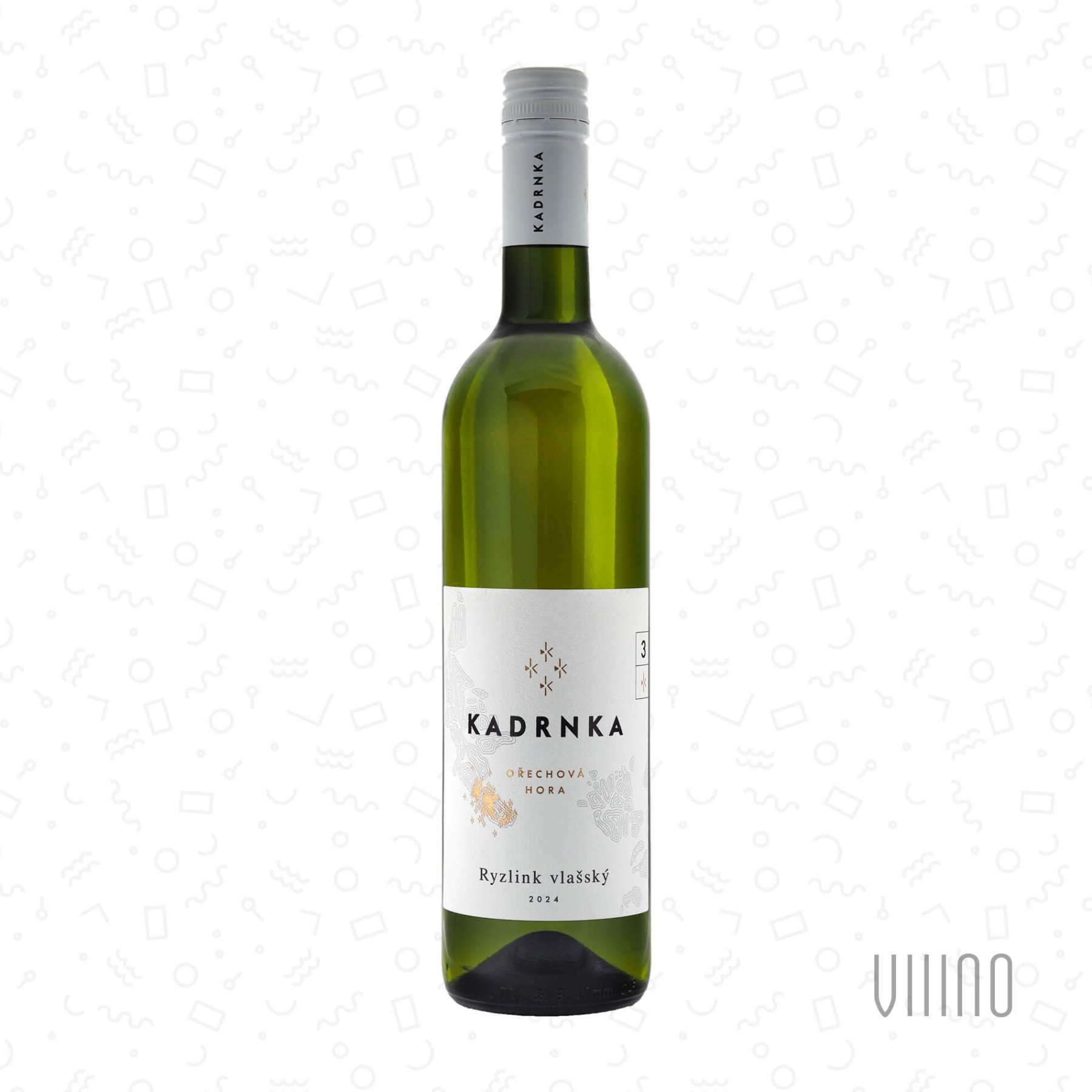 Ryzlink vlašský OŘECHOVÁ HORA 2024 K3 pozdní sběr VINAŘSTVÍ KADRNKA suché š. 11/24