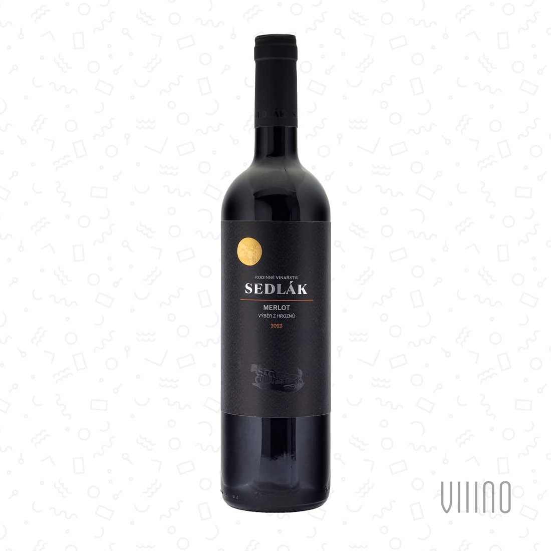 Merlot 2023 výběr z hroznů SEDLÁK "Přední hora" suché š. 123/23