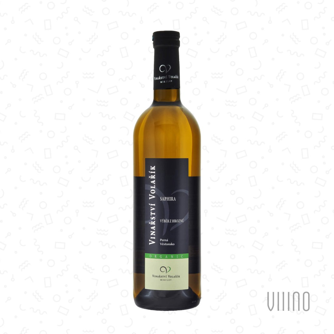 Saphira 2024 "Organic" výběr z hroznů VOLAŘÍK "Věstonsko" polosladké š. 2419