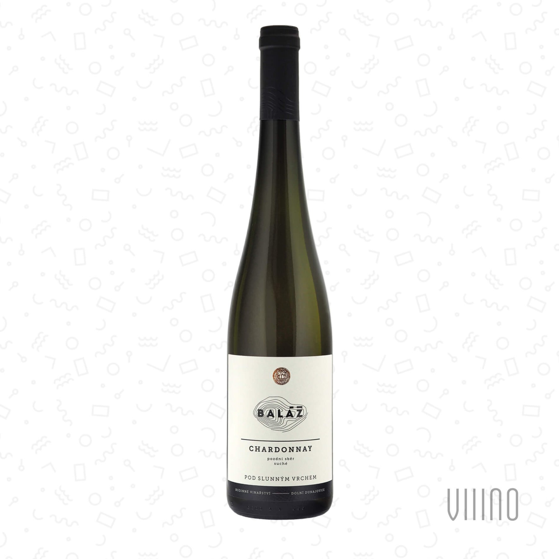 Chardonnay POD SLUNNÝM VRCHEM 2024 pozdní sběr BALÁŽ suché š. 33-24