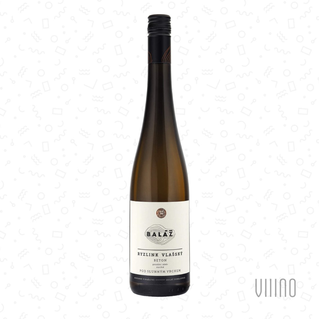 Ryzlink vlašský POD SLUNNÝM VRCHEM beton 2024 pozdní sběr BALÁŽ suché š. 24-24